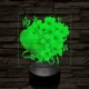 Valentin szíves csokor 7 színű valósághű 3D led lámpa