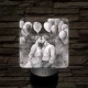Csók 7 színű valósághű 3D led lámpa