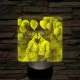 Csók 7 színű valósághű 3D led lámpa