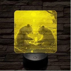 Maci piknik 7 színű valósághű 3D led lámpa