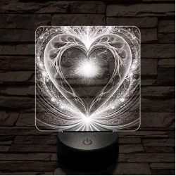 Kozmikus szerelem  7 színű valósághű 3D led lámpa