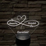 Végtelen Szerelem – „Te & Én” – 7 színű, színváltós 3D LED lámpa