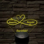 Végtelen Szerelem – „Te & Én” – 7 színű, színváltós 3D LED lámpa
