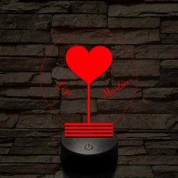 Közös fényünk - 7 színű, színváltós 3D LED lámpa