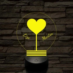Közös fényünk - 7 színű, színváltós 3D LED lámpa