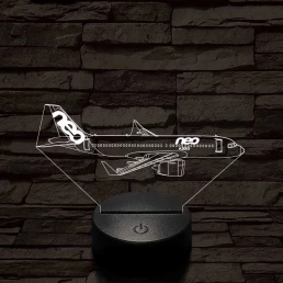 Airbus a320 neo 7 színű 3D led lámpa