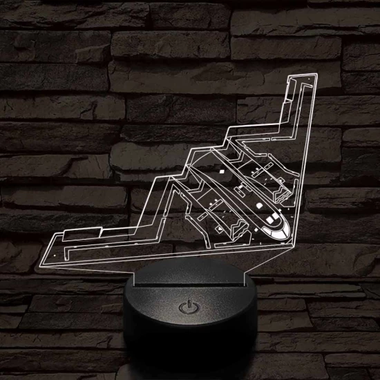 Lopakodó bombázó 7 színű 3D led lámpa