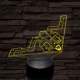 Lopakodó bombázó 7 színű 3D led lámpa