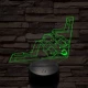 Lopakodó bombázó 7 színű 3D led lámpa