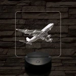 Boeing 747 az égen 7 színű valósághű 3D led lámpa