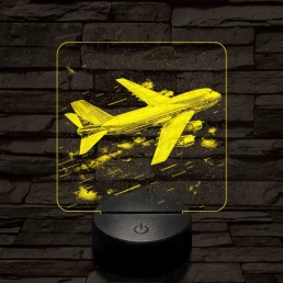 Bő ingben repülő 7 színű valósághű 3D led lámpa