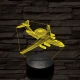 Berijev A–50 repülő 7 színű  3D led lámpa