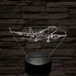 Áthúzó utasszállító 7 színű  3D led lámpa
