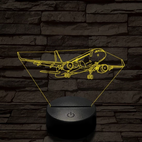 Áthúzó utasszállító 7 színű  3D led lámpa