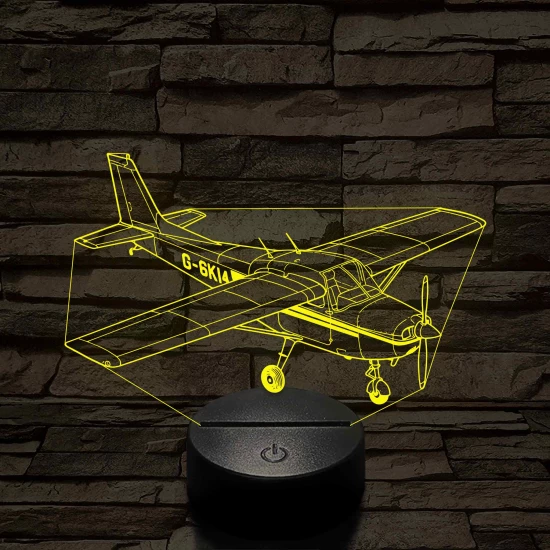 Egyfedelű Repülőgép 7 színű  3D led lámpa