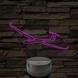 Vitorlázórepülő – 7 színű, színváltós 3D LED lámpa