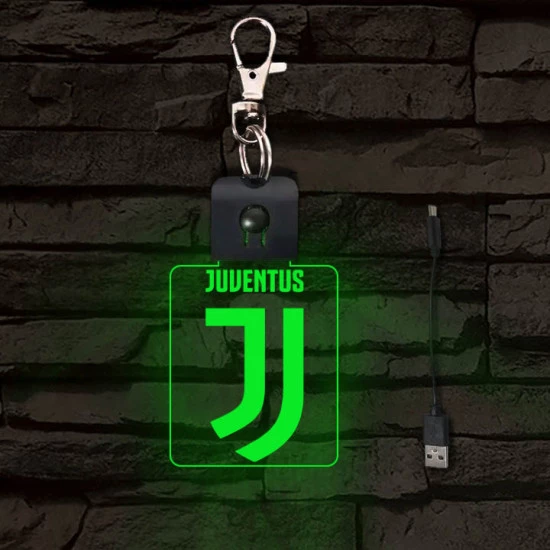 Juventus világító LED-s kulcstartó