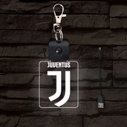 Juventus világító LED-s kulcstartó
