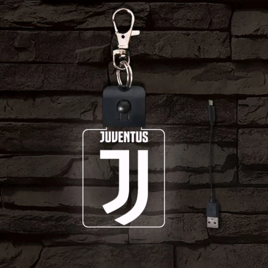 Juventus világító LED-s kulcstartó