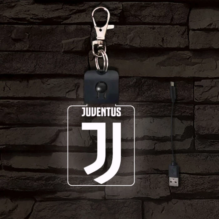Juventus világító LED-s kulcstartó