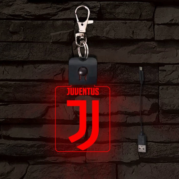 Juventus világító LED-s kulcstartó