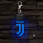 Juventus világító LED-s kulcstartó