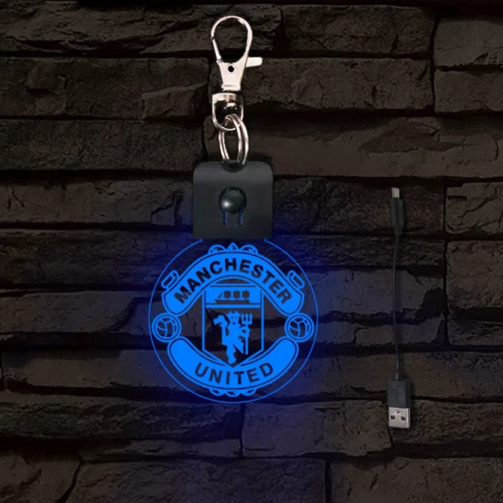 Manchester United világító LED-s kulcstartó