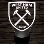 West Ham United FC 3D led lámpa