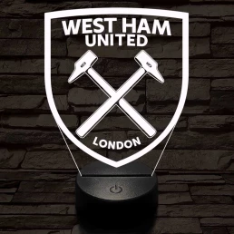 West Ham United FC 3D led lámpa