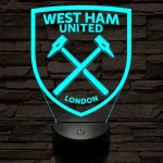 West Ham United FC 3D led lámpa
