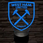 West Ham United FC 3D led lámpa