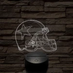 Rugby sisak 7 színű 3D led lámpa