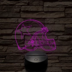 Rugby sisak 7 színű 3D led lámpa