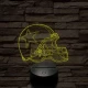 Rugby sisak 7 színű 3D led lámpa