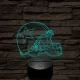 Rugby sisak 7 színű 3D led lámpa