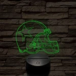 Rugby sisak 7 színű 3D led lámpa