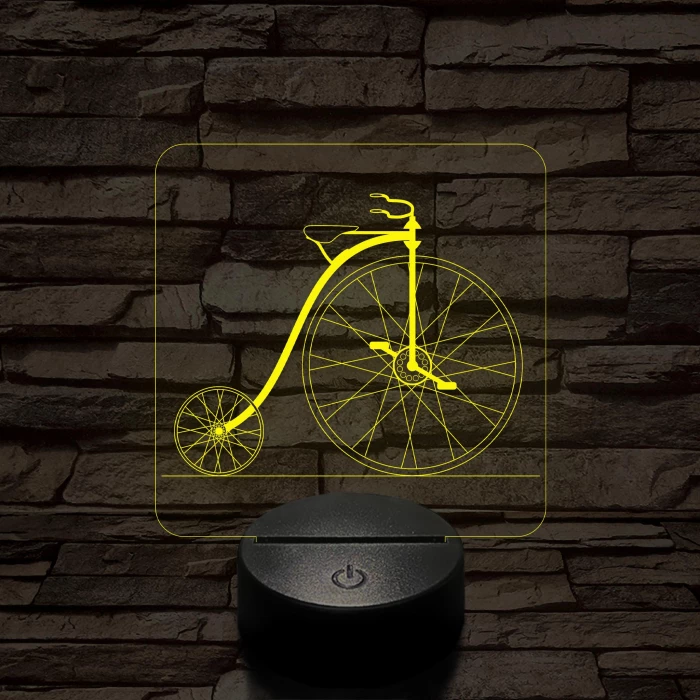 Velociped 7 színű 3D led lámpa