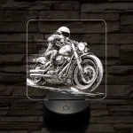 Chopper lazán 7 színű valósághű 3D led lámpa