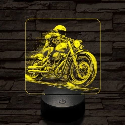 Chopper lazán 7 színű valósághű 3D led lámpa