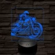 Chopper lazán 7 színű valósághű 3D led lámpa