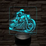 Chopper lazán 7 színű valósághű 3D led lámpa