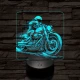 Chopper lazán 7 színű valósághű 3D led lámpa