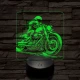 Chopper lazán 7 színű valósághű 3D led lámpa