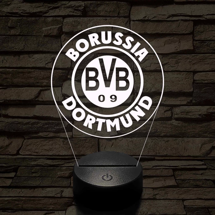 Borussia Dortmund logo 3D led lámpa