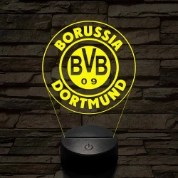 Borussia Dortmund logo 3D led lámpa