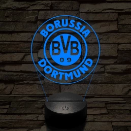 Borussia Dortmund logo 3D led lámpa