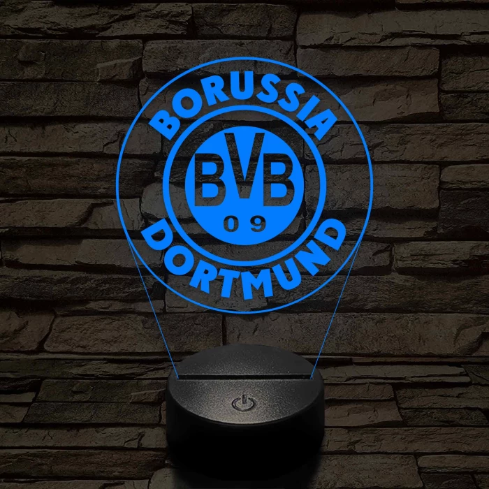 Borussia Dortmund logo 3D led lámpa