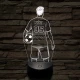 Focista fiú – Névvel és Számmal kérhető 7 színű 3D led lámpa