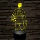 Focista fiú – Névvel és Számmal kérhető 7 színű 3D led lámpa