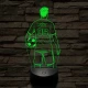 Focista fiú – Névvel és Számmal kérhető 7 színű 3D led lámpa